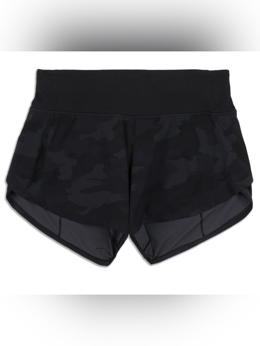 Lululemon Speed Up High-Rise 2.5” Shorts Heritage 365 Camo Deep Coal Multi EUC